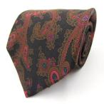 ゲラルディーニ ブランド ネクタイ 総柄 ペイズリー シルク PO  メンズ ブラック GHERARDINI