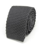 レミュー ブランド ネクタイ ニットタイ 無地 シルク PO メンズ ブラック LES MUES