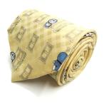 ショッピングドラえもん ドラえもん ブランド ネクタイ どこでもドア チェック柄 キャラクター シルク 日本製 PO メンズ イエロー Doraemon