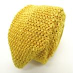 ショッピングニットタイ フランコバッシ ブランド ネクタイ ニットタイ 無地 シルク PO メンズ イエロー FRANCO BASSI