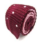 ショッピングニットタイ スーツカンパニー ネクタイ ブランド ニットタイ ドット柄 シルク PO メンズ エンジ THE SUIT COMPANY