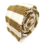 ショッピングニットタイ タルブ ネクタイ ブランド ニットタイ ボーダー柄 PO メンズ ベージュ×ホワイト TULB