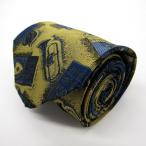  John плеер special brand галстук шелк музыкальные инструменты общий рисунок PO мужской желтый John Player Special JPS