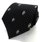 . большой суша галстук бренд общий рисунок точка рисунок Unicorn шелк сделано в Японии PO мужской черный gotairiku