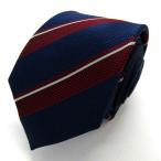 moda little no галстук бренд общий рисунок полоса рисунок шелк узкий галстук PO мужской темно-синий × красный MODA RITORNO