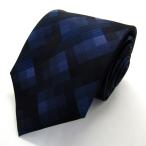  Comme Ca men галстук бренд общий рисунок в клетку шелк сделано в Японии PO мужской темно-синий COMME CA MEN