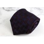  paul (pole) Stuart бренд галстук в клетку .. рисунок шелк сделано в Японии PO мужской лиловый PAUL STUART