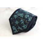  Mila Schon бренд галстук Logo общий рисунок цветочный принт leaf рисунок шелк Италия производства PO мужской темно-синий mila schon