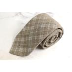  Hill тонн бренд галстук в клетку .. рисунок шелк сделано в Японии PO мужской бежевый HILTON