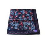  Pierre Cardin носовой платок не использовался цветочный принт бренд мелкие вещи женский темно-синий Pierre Cardin