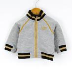  Armani baby обратная сторона ворсистый тренировочный Zip жакет стрейч внешний baby для мальчика 3M 56 размер серый ARMANI BABY