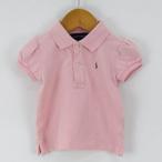  Ralph Lauren рубашка-поло с коротким рукавом Polo Mark пуховка рукав tops простой стрейч baby для девочки 80 размер розовый RALPH LAUREN