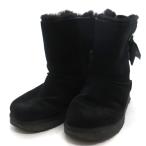 アグ ムートンブーツ BAILEY BOW SHORT リボン ボア シューズ ブランド 靴 レディース 23サイズ ブラック UGG