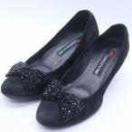 コンポジションナイン パンプス ウエッジソール シューズ ブランド 靴 黒 レディース Fサイズ ブラック COMPOSITION9