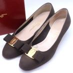 サルヴァトーレフェラガモ パンプス シューズ ブランド 靴 イタリア製 レディース 3.5サイズ ブラウン Salvatore Ferragamo