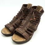 ヌオーヴォ グラディエーターサンダル 厚底 ホーキンス ブランド 靴 レディース Lサイズ こげ茶 NUOVO