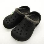 クロックス サンダル サボ ボア ブランド 靴 シューズ 黒 キッズ 男の子用 8サイズ ブラック crocs