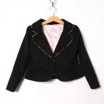 メゾピアノ テーラードジャケット ショート丈 フォーマル 卒入園式 キッズ 女の子用 120サイズ ブラック mezzo piano