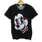 ディズニー 半袖Ｔシャツ トップス ミッキー マウス プリントT レディース Mサイズ ブラック Disney