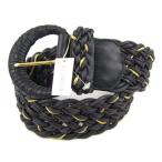  ланч .ti ремень не использовался телячья кожа сетка кожа бренд женский черный LANCETTI