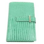  Comme Ca футляр для карточек кожа Lizard type вдавлено . блокнот type бренд мужской женский зеленый COMME CA