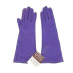  The * серебристый The перчатки натуральная кожа шелк бренд Франция производства женский S размер лиловый THE GINZA