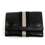  Bally чехол для ключей 6 полосный бренд мужской черный BALLY