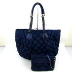 フォリフォリ トートバッグ ショルダーポーチ付き キルティング 鞄 カバン ブランド レディース ブルー Folli Follie