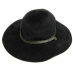 ヘレンカミンスキー ハット スエード つば広 帽子 ブランド レディース ONEサイズ ブラック HELEN KAMINSKI