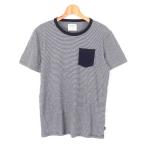 アバクロンビー＆フィッチ 半袖Ｔシャツ トップス ボーダー メンズ Sサイズ ネイビー Abercrombie&Fitch