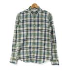 アメリカンイーグル 長袖シャツ チェック柄 ボタンダウン トップス メンズ XSサイズ ホワイト系×ネイビー系 American Eagle