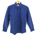 ショッピングアメリカンイーグル アメリカンイーグル 長袖シャツ トップス チェック柄 スリムフィット メンズ Sサイズ ブルー American Eagle