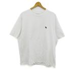 アバクロンビー&フィッチ 半袖Tシャツ トップス ワンポイントロゴ コットンT メンズ Lサイズ ホワイト Abercrombie & Fitch