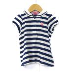 Miki House One-piece tops короткий рукав окантовка рисунок sailor цвет hot винт ketsu baby для девочки 90 размер темно-синий × белый MIKIHOUSE