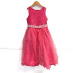 キャサリンコテージ ワンピース トップス ロングドレス レース ノースリーブ キッズ 女の子用 130サイズ ピンク Catherine Cottage