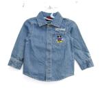 baby doll рубашка с длинным рукавом tops Denim Mickey Mouse не использовался товар baby для мальчика 90 размер голубой BABYDOLL