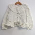 メゾピアノ ブラウス シャツ レース トップス キッズ 女の子用 120サイズ ホワイト Mezzo Piano