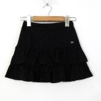 メゾピアノ ティアードスカート ドット柄 ボトムス 記名有 キッズ 女の子用 130サイズ ブラック Mezzo Piano