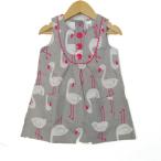 カーターズ ワンピース トップス ノースリーブ フラミンゴ柄 未使用品 キッズ 女の子用 2Tサイズ グレー×ピンク carter's