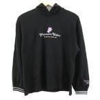 メゾピアノジュニア パーカー 長袖 コットン100% ブランド トップス 黒 キッズ 女の子用 L(160)サイズ ブラック MezzoPiano junior