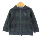  Familia Parker tops Zip выше тренировочный в клетку baby для мальчика 90 размер зеленый × темно-синий Familiar