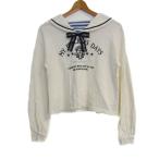 ショッピングメゾピアノ メゾピアノ スウェット トレーナー トップス セーラーカラー キッズ 女の子用 L(160)サイズ ベージュ Mezzo Piano