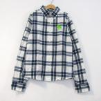 ショッピングAbercrombie アバクロンビー 長袖シャツ トップス ボタンダウン チェック柄 キッズ 男の子用 XLサイズ 紺×白 ABERCROMBIE