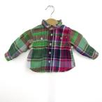  Ralph Lauren рубашка с длинным рукавом tops в клетку baby для мальчика 3M размер зеленый × розовый × фиолетовый RALPH LAUREN
