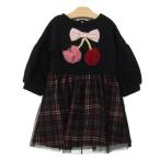eni.fam One-piece длинный рукав стрейч бренд tops чёрный красный baby для девочки 80 размер черный × красный anyFAM