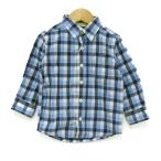  Oshkosh bigoshu рубашка с длинным рукавом tops в клетку хлопок baby для мальчика 90 размер бледно-голубой × серый OSHKOSH B'GOSH