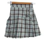 ジェニィ LOVE スカート チェック リボン ボトムス キッズ 女の子用 140サイズ スカイブルー/ブラック/ホワイト JENNI