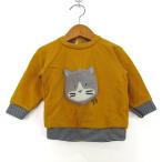  Petit Bateau тренировочный футболка tops длинный рукав кошка baby для девочки 81 размер желтый PETIT BATEAU