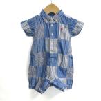  Ralph Lauren комбинезон комбинезон короткий рукав хлопок бренд все в одном baby для мальчика 70 размер бледно-голубой × белый RALPH LAUREN