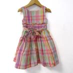  Ralph Lauren безрукавка s One-piece в клетку tops baby для девочки 2/2T размер лиловый × розовый RALPH LAUREN